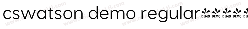 cswatson demo regular字体转换